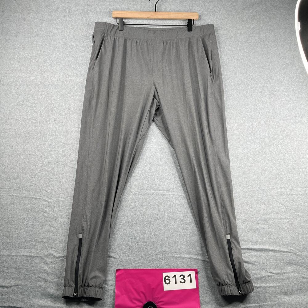 All In Motion Track Pants Bottom Zip Gray Heather Stretch XL Mens